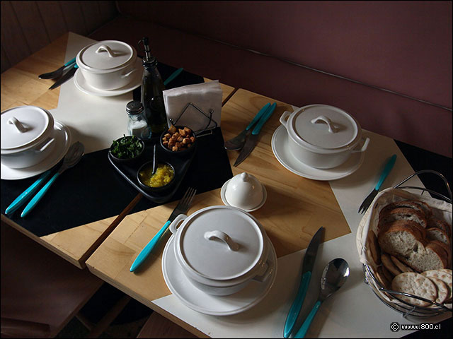 Sopas en la mesa de La Sopera