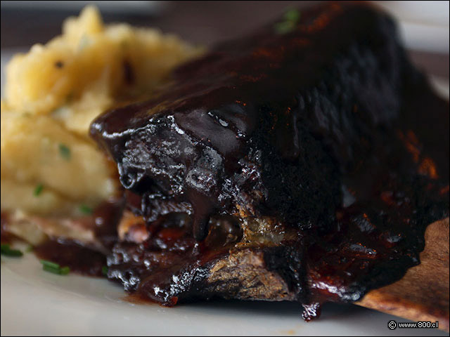 Asado de Tira glaseado en vino - Vista Santiago Restaurante (Cerro San Cristbal) Ex Nueva Enotk