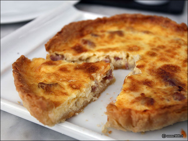 EL Quiche Lorraine de Castillo Foresta, con un relleno de jamn y cebolla