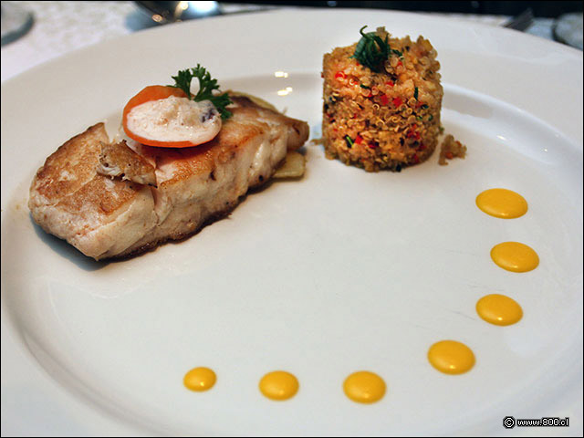 Corvina con timbal de qunoa - The Garden