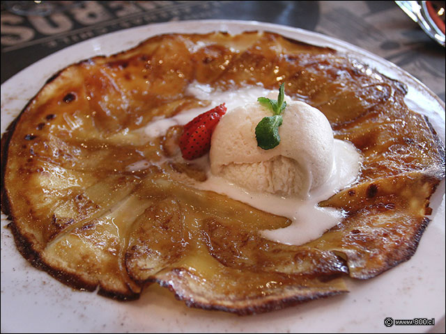 Acaramelado de Manzana con helado  - Carneros