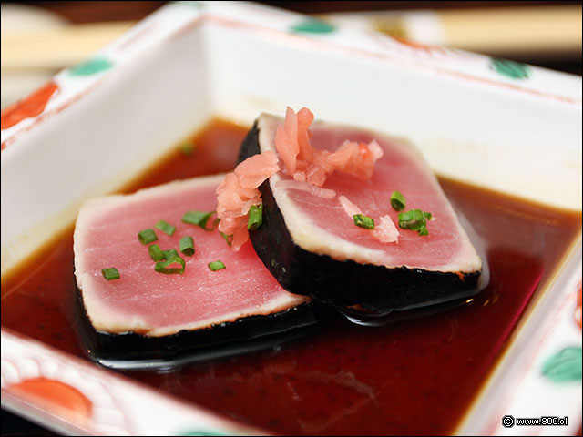 Filete de Atn sellado en salsa ponzu - Matsuri