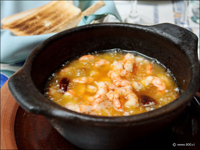 Evocadores camarones chilenos al pil pil - La Tasca de Altamar