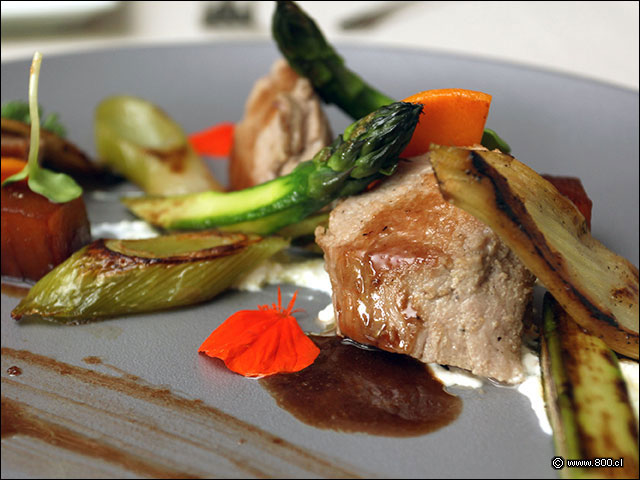 Suave carne de Ciervo con vegetales pasados por parrilla - La Misi�n