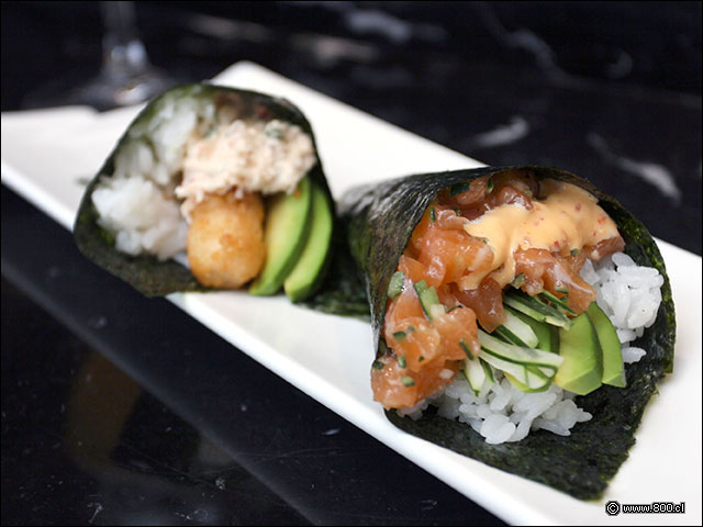 Temaki de Salmn Spicy - Sabor y Aroma