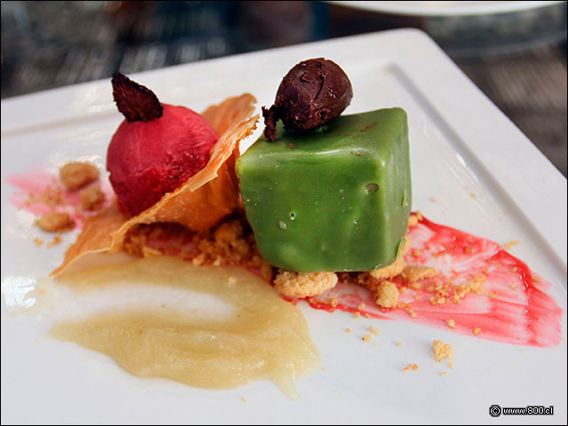 Helado matcha de postre