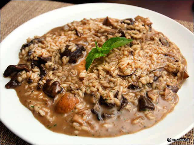 Risotto Funghi con arroz arboreo