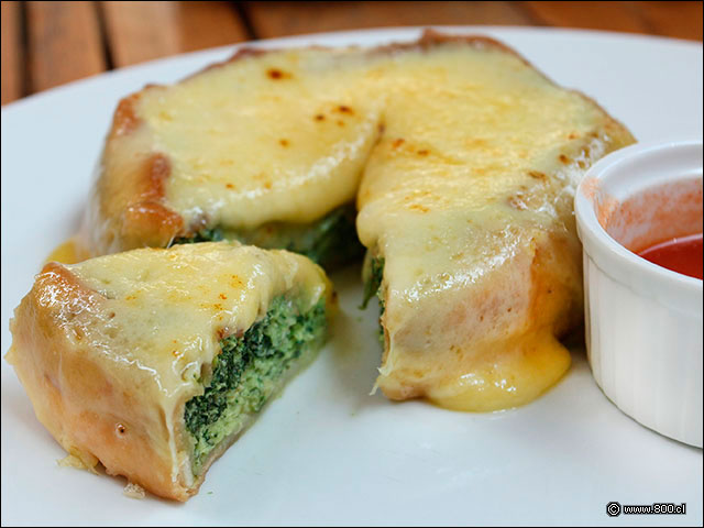 El relleno del goloso Quiche de Espinacas de Quotidien Bistr - Quotidien Bistro