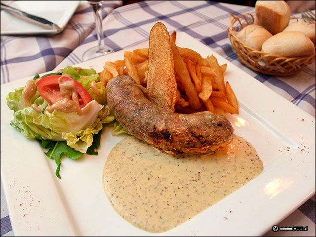 Andouillette de cerdo, embutido de interiores - Le Bistrot de Gaetan