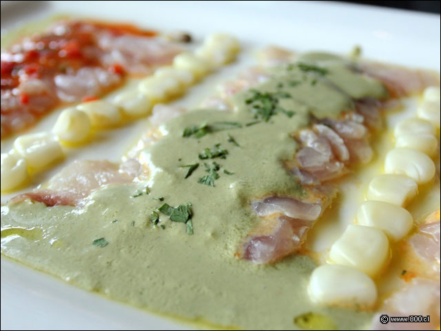 Corvina con salsa de Aj limo y huacatay en el restaurante Cocoa - Cocoa 2023 - La Dehesa
