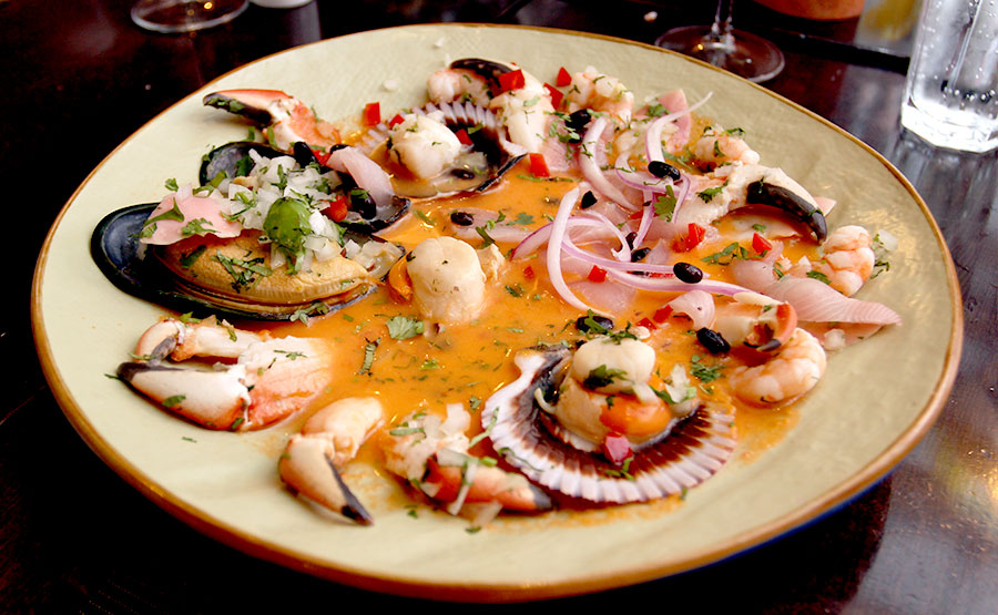 Mariscos en Gazpacho