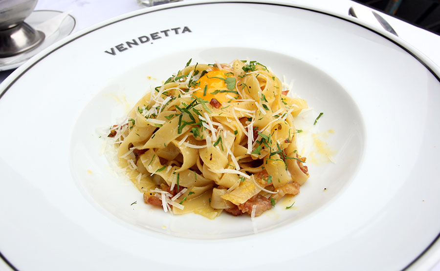 Fetuccini Carbonara - Vendetta (Patio Bellavista)