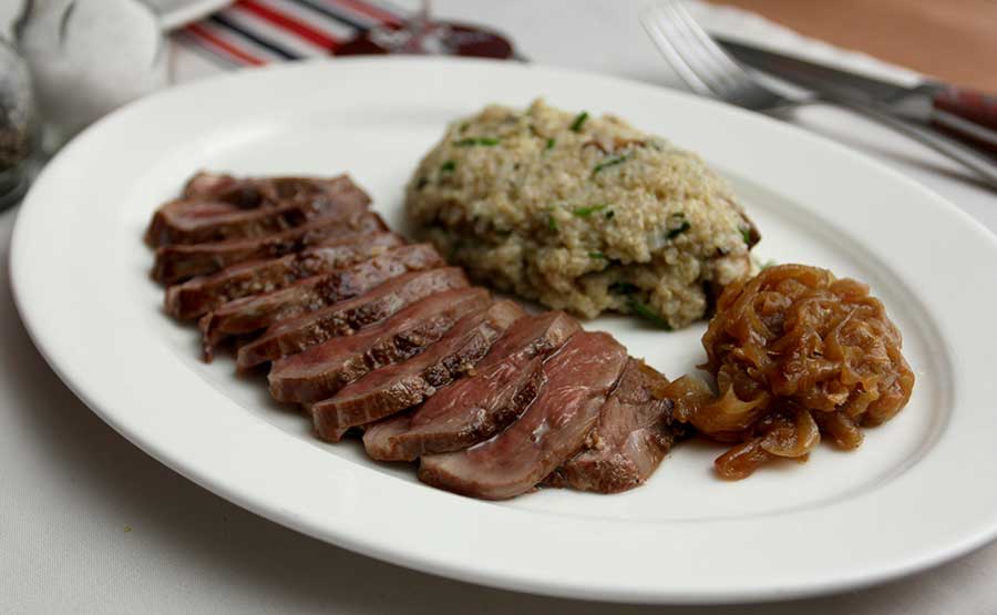 Magrete de canard con quinua