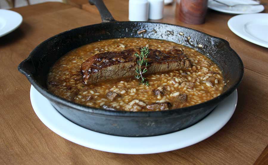 Arroz Caldoso con Plateada.