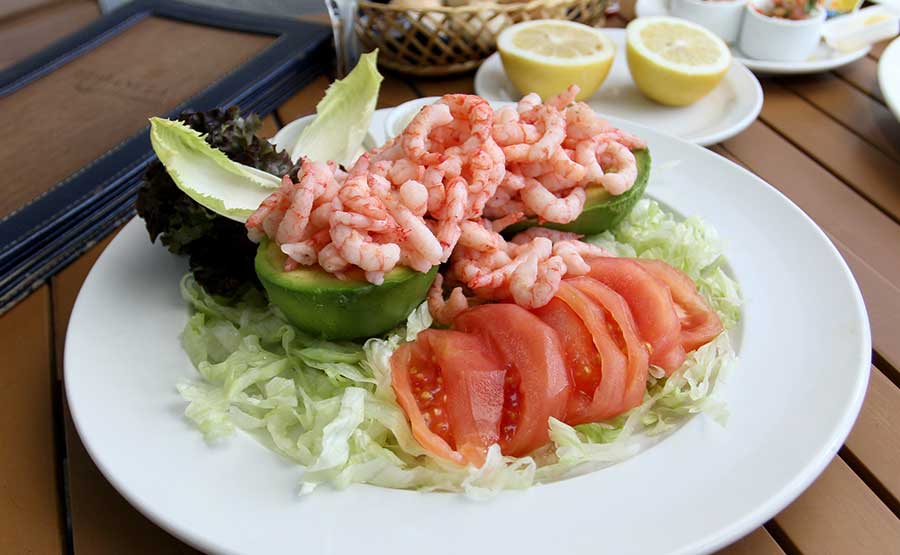 Palta Cardenal con langostinos chilenos - El Ancla - Providencia