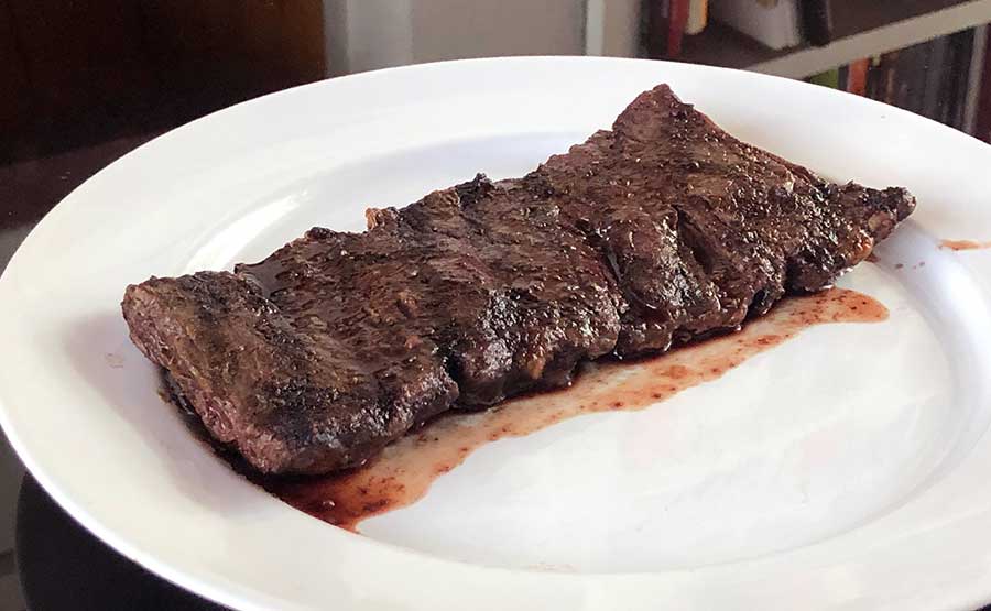 Entraña de res a la parrilla