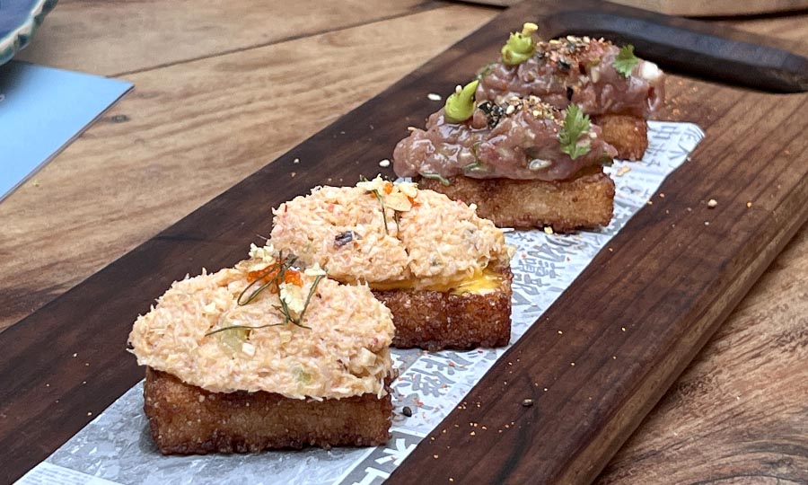 Crispy Rice de Cangrejo y Tártaro