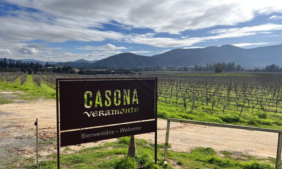 El accesos a Via Veramonte en el Valle de Casablanca
