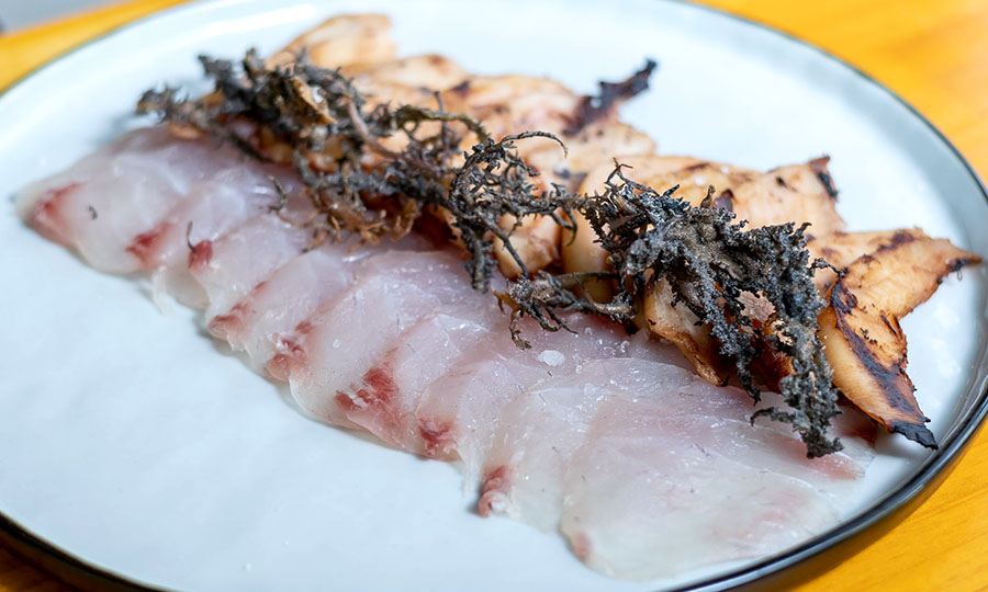 Usuzukuri Kaigan de corvina y pulpo - Do Sushi