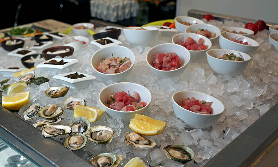 Estación de ostras y ceviches