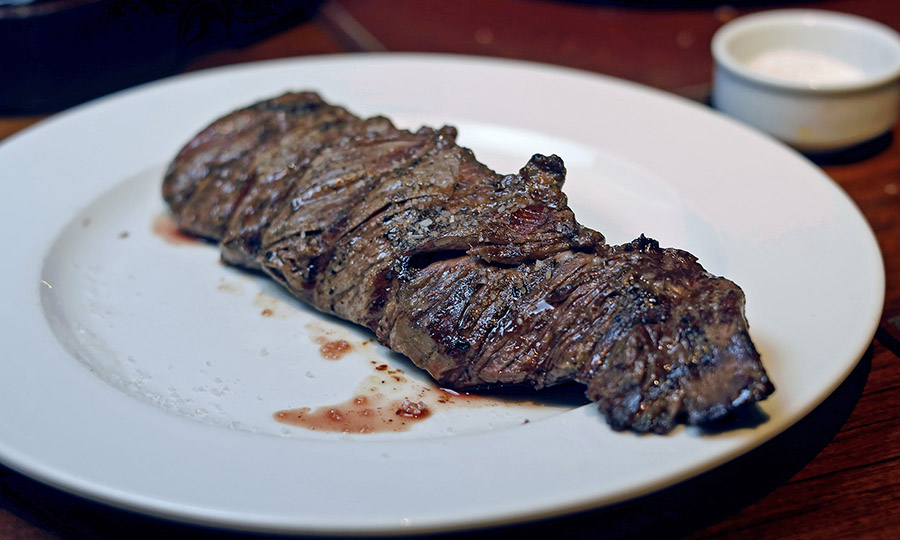 Tapa barriga de centro (vacio) a la parrilla