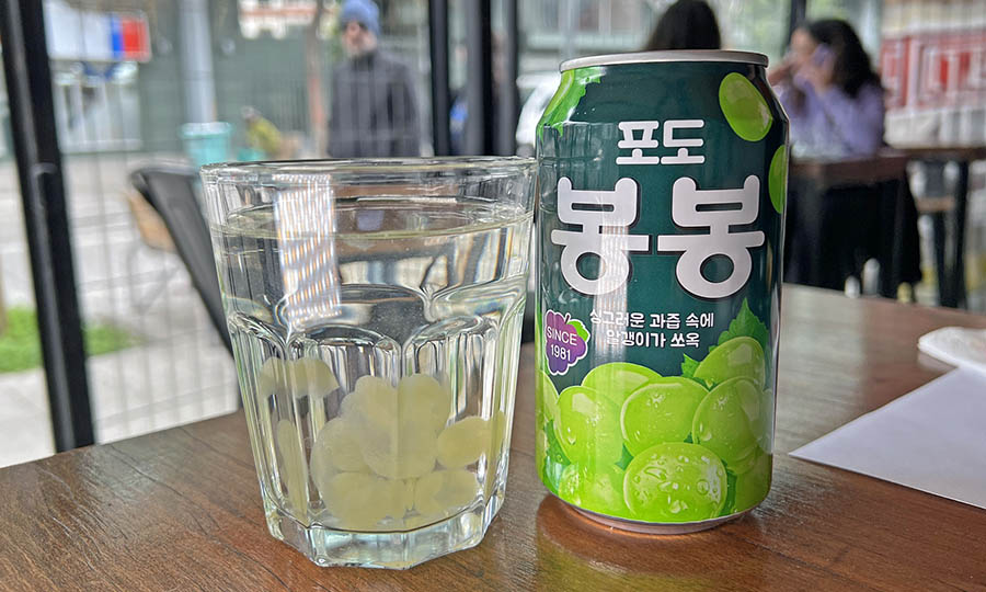 Jugo coreano de uva