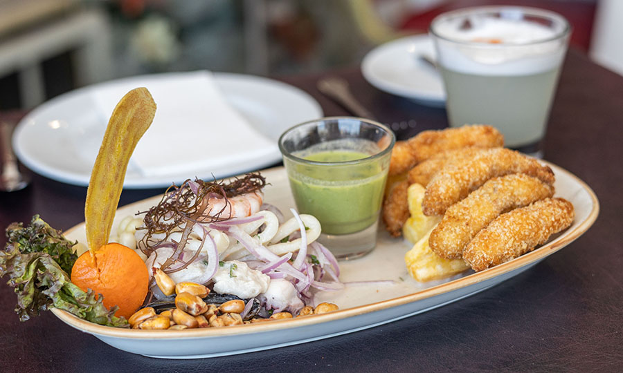 Ceviche Machu Pichu y fritos 