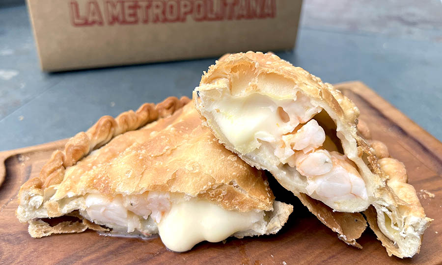 Bien esta empanada frita de camarn queso