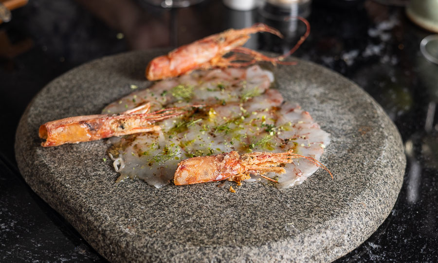 Sublime y sedoso Carpaccio de langostinos