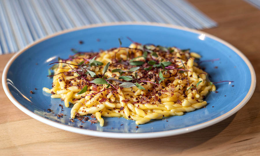 Pasta trofie carbonara