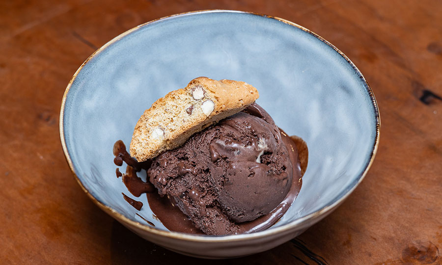 Helado de chocolate