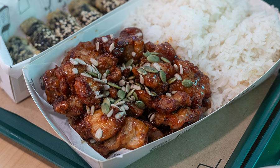 Pollo frito coreano semi picante 