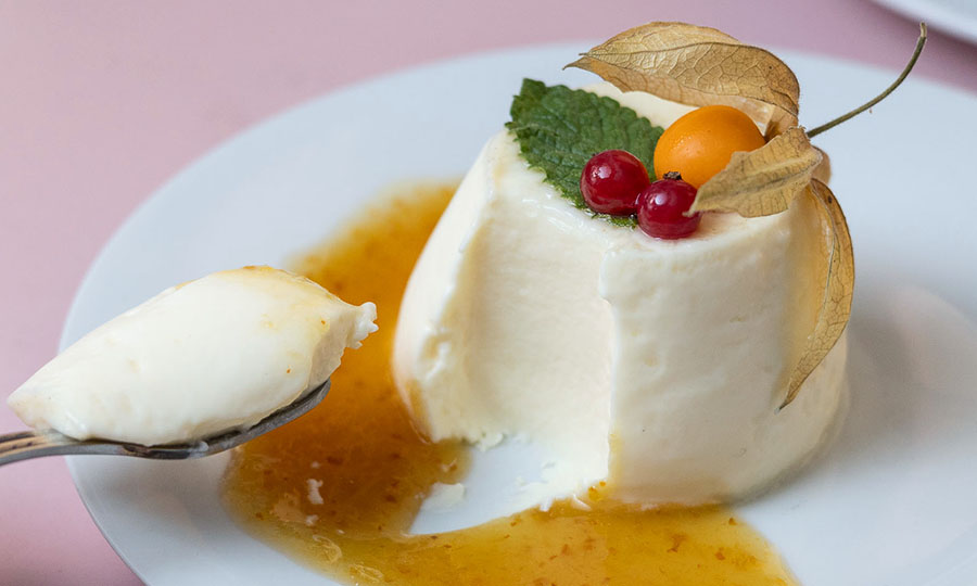 Panna cotta impecable