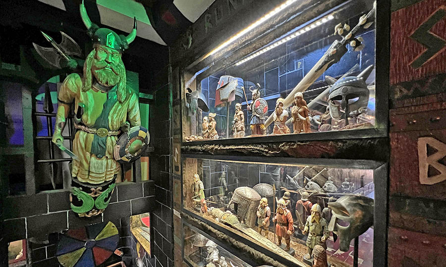 Vitrina de figuras medievales - Los Vikingos