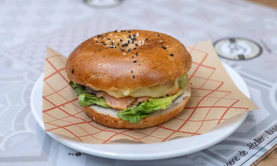 Bagel de salmn ahumado