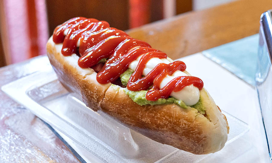 Vienesa italiana con ketchup