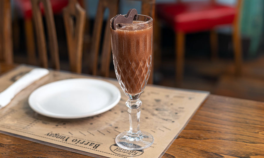 Pisco sour de chocolate