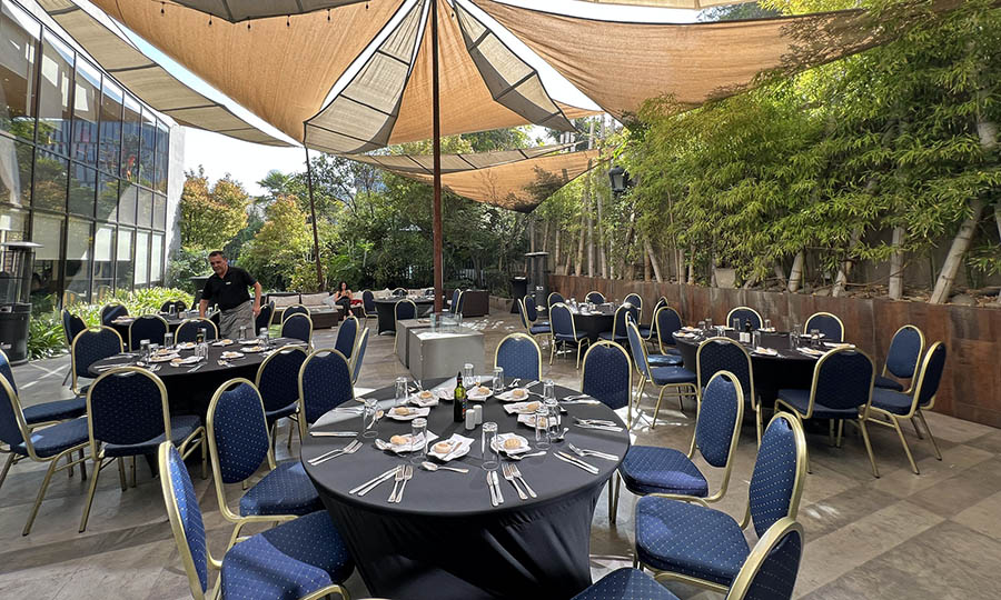 La terraza montada para eventos - Nosu