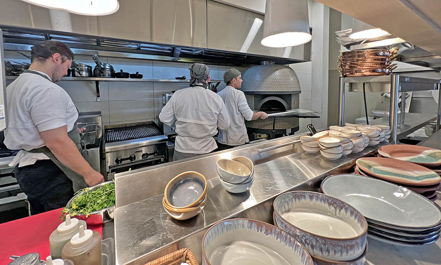 La cocina a la vista en Dagan