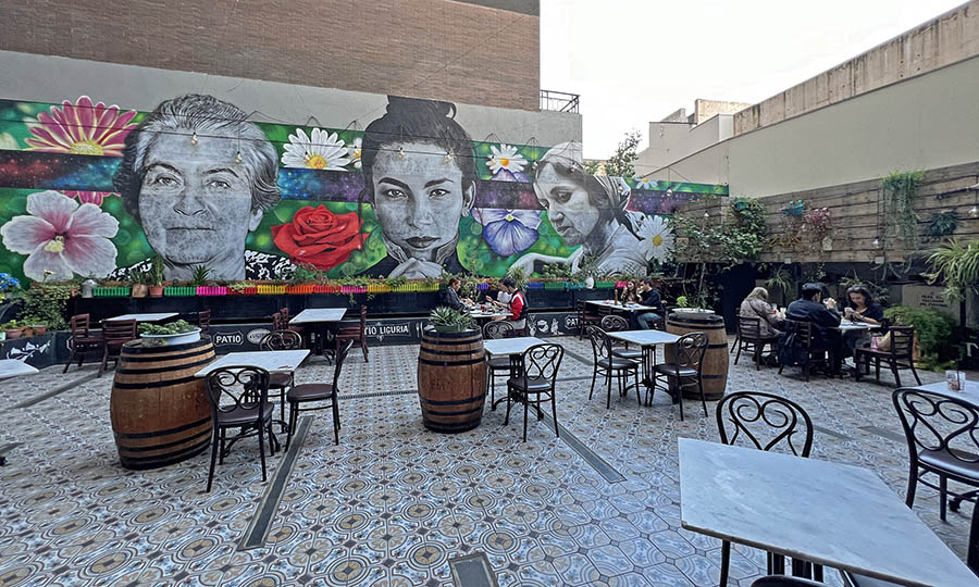 La gran terraza de Liguria Lastarria