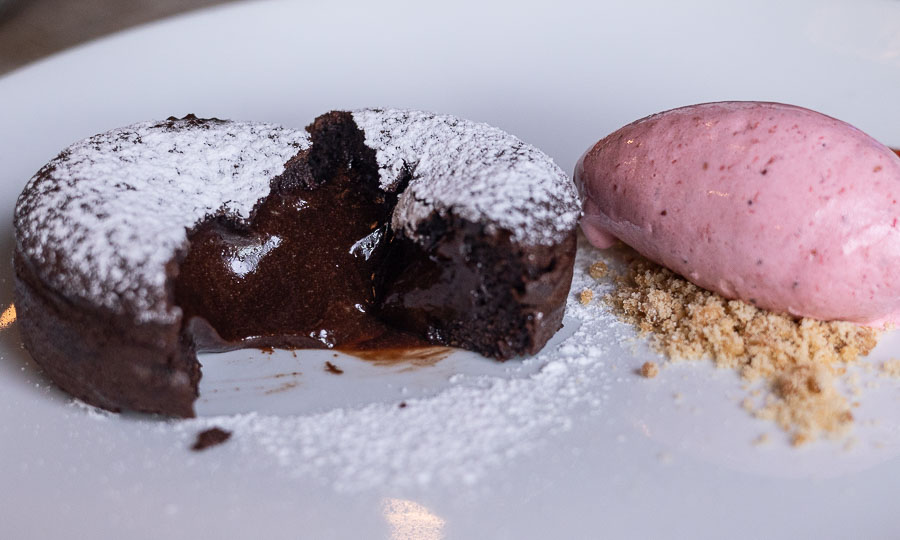 Postre Volcn de chocolate
