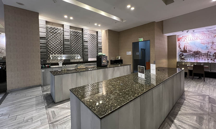 Zona de bufet para los desayunos y eventos