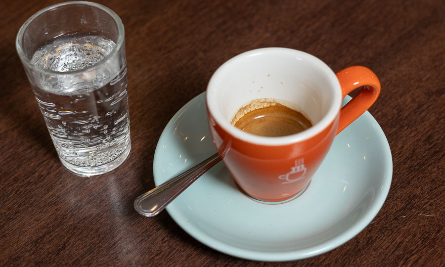 Caf Espresso de especialidad, casi un ristreto
