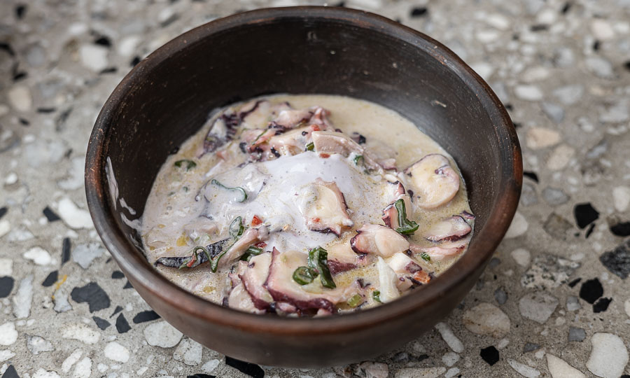 Reconfortante Pulpo al olivo (formato individual)