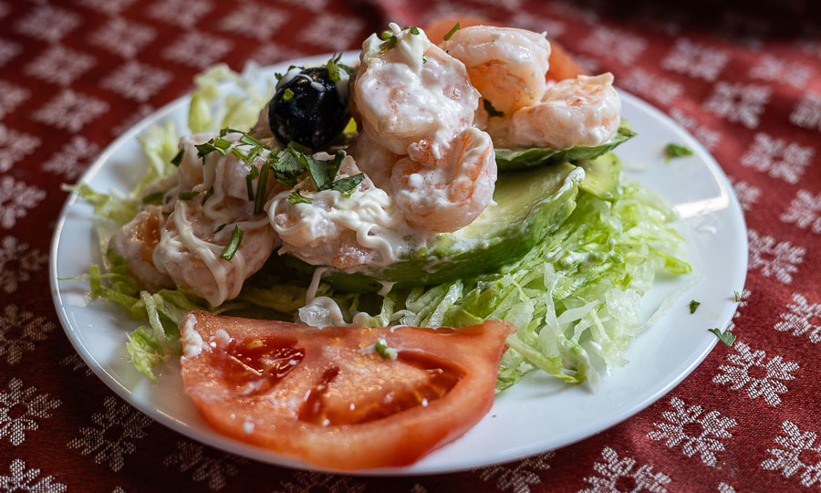 Palta cardenal (con camarones)