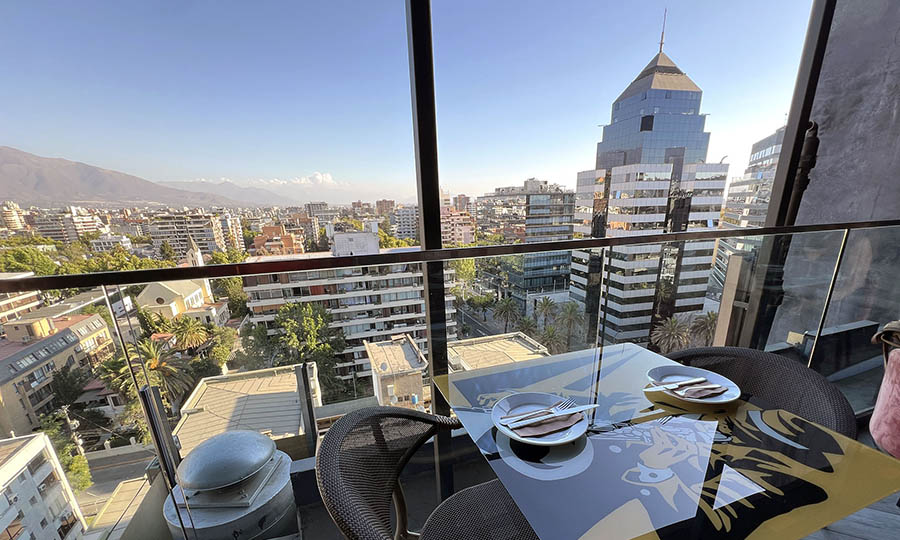 La vista desde las mesas del restobar VistAndes