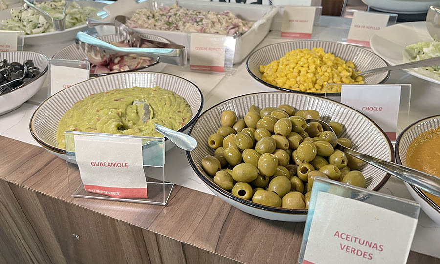 El bufet de ensaladas de NUNA Restaurante