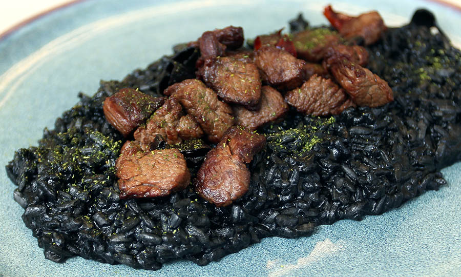 Risotto neri di sepia con filete
