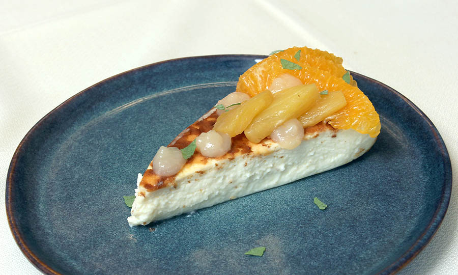 Torta vasca con fruta