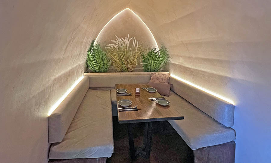 Mesas privadas del restaurante Siria